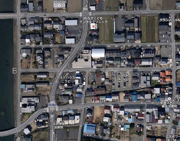 自宅付近の空中写真3