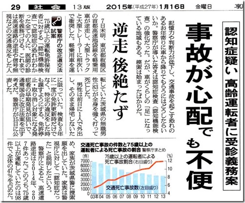 朝日新聞高齢運転者データ記事